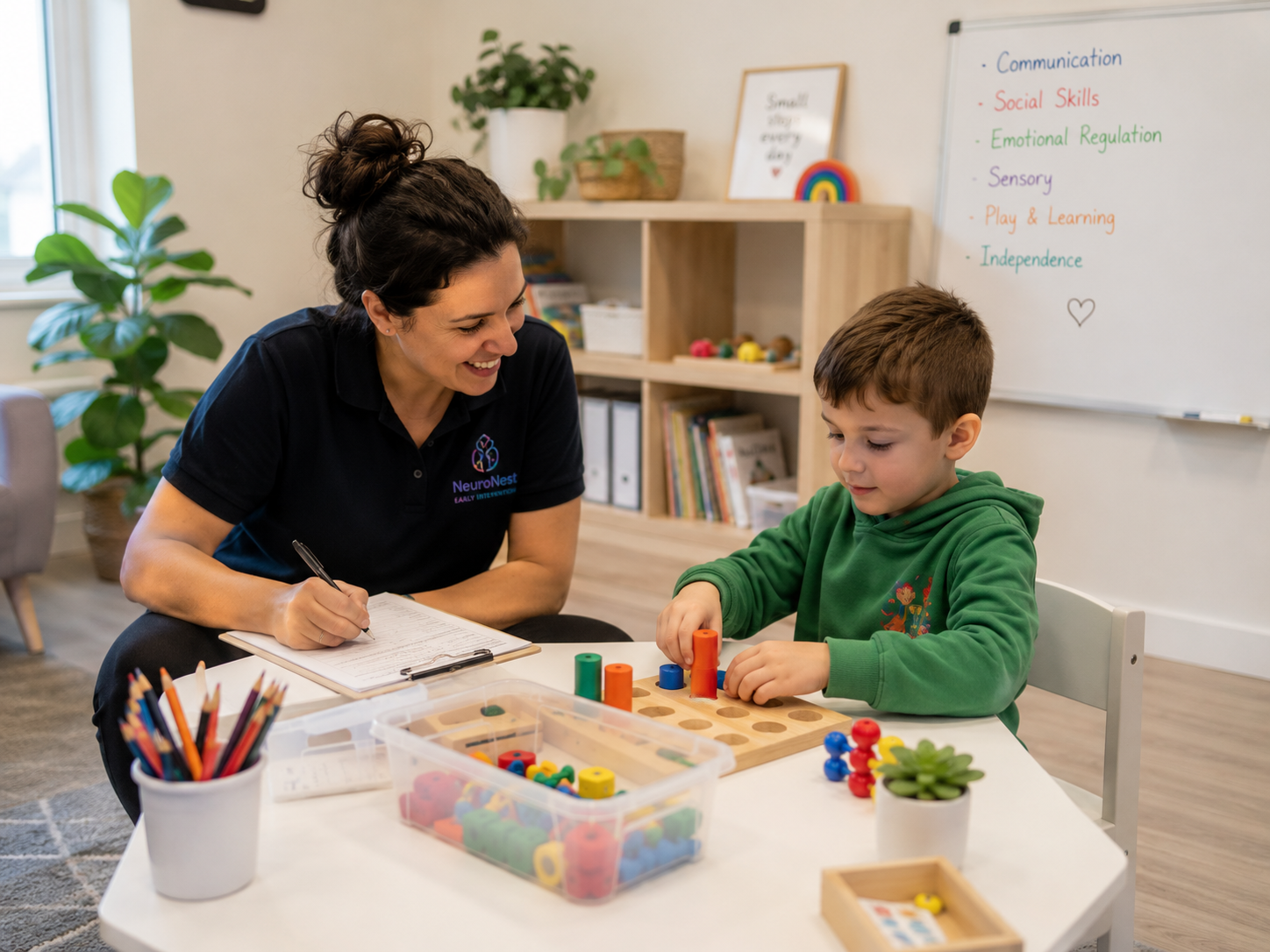 image of a child doing an assessment